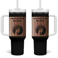 Inspirational Black Women Gift Tumbler With Handle Unapologetically Dope - Wonder Print Shop