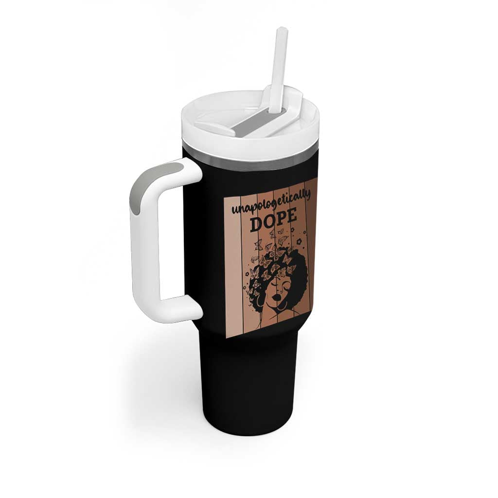 Inspirational Black Women Gift Tumbler With Handle Unapologetically Dope - Wonder Print Shop