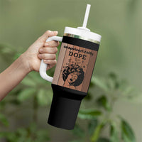 Inspirational Black Women Gift Tumbler With Handle Unapologetically Dope - Wonder Print Shop