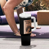 Inspirational Black Women Gift Tumbler With Handle Unapologetically Dope - Wonder Print Shop