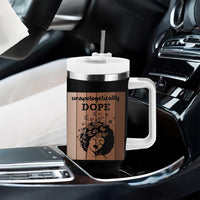 Inspirational Black Women Gift Tumbler With Handle Unapologetically Dope - Wonder Print Shop
