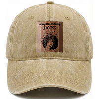 Inspirational Black Women Gift Washed Cotton Baseball Cap Unapologetically Dope