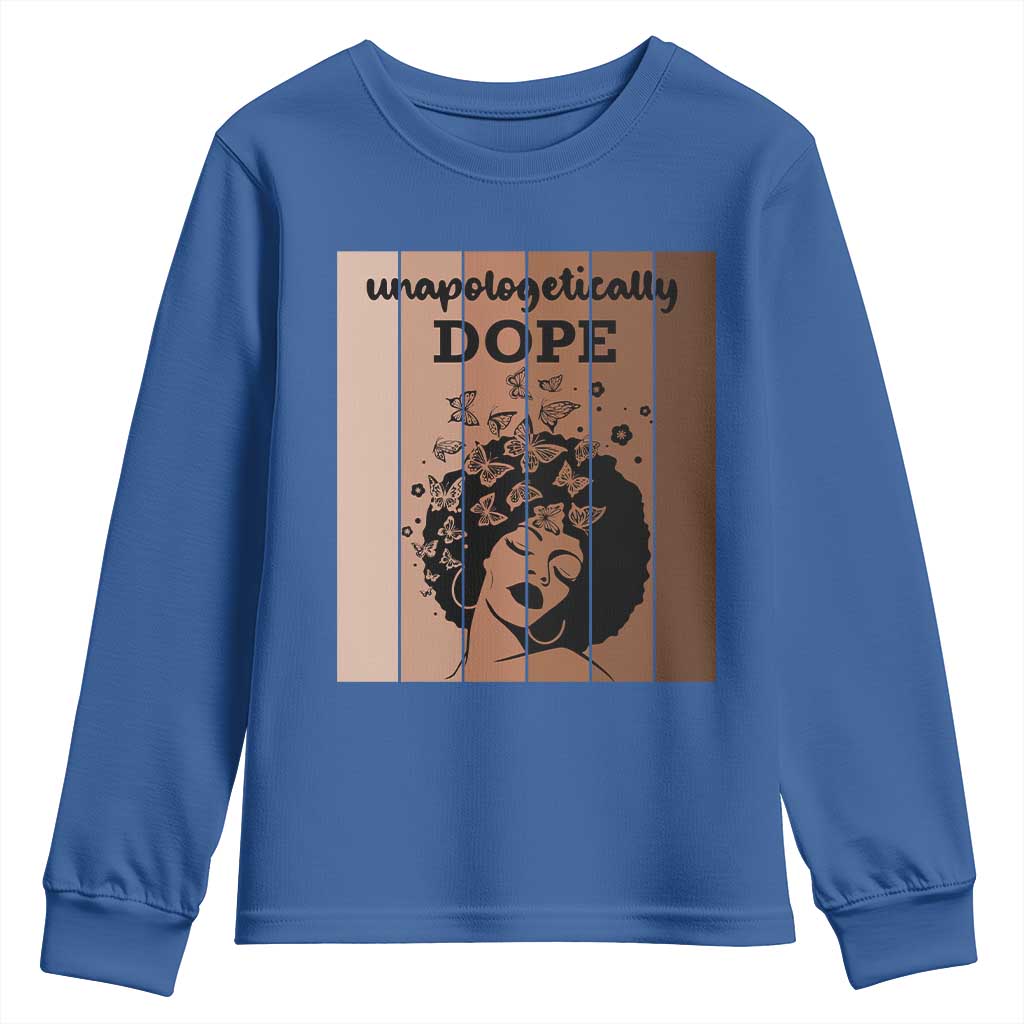 Inspirational Black Women Gift Youth Sweatshirt Unapologetically Dope - Wonder Print Shop