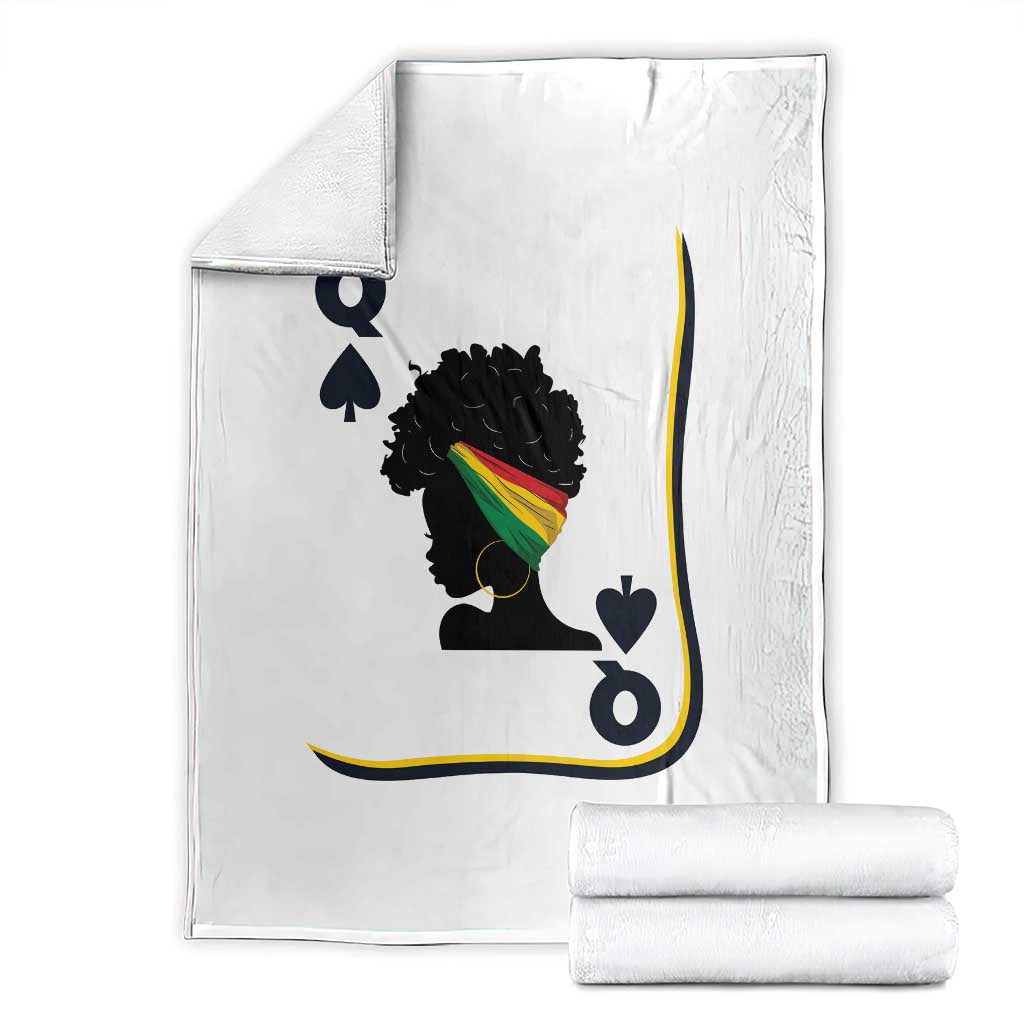 Black Woman Gift Throw Blanket Melanin Queen Card - Wonder Print Shop