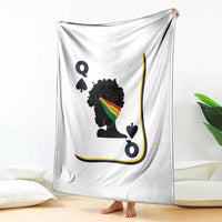 Black Woman Gift Throw Blanket Melanin Queen Card - Wonder Print Shop