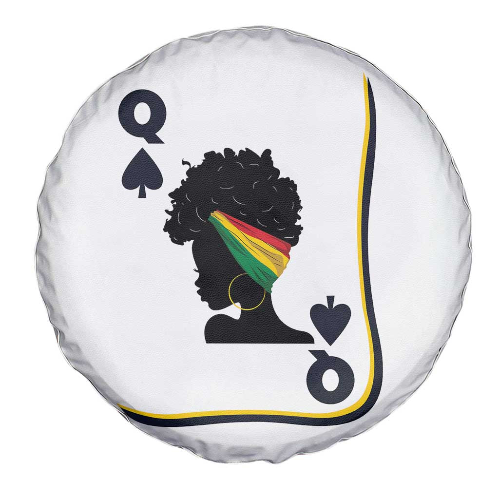 Black Woman Gift Spare Tire Cover Melanin Queen Card - Wonder Print Shop