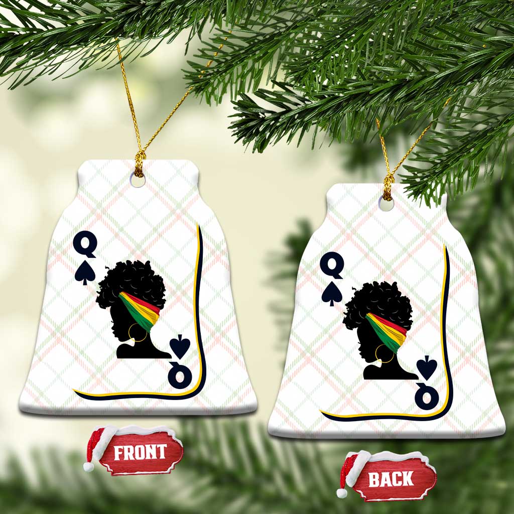 Black Woman Gift Ceramic Ornament Melanin Queen Card - Wonder Print Shop