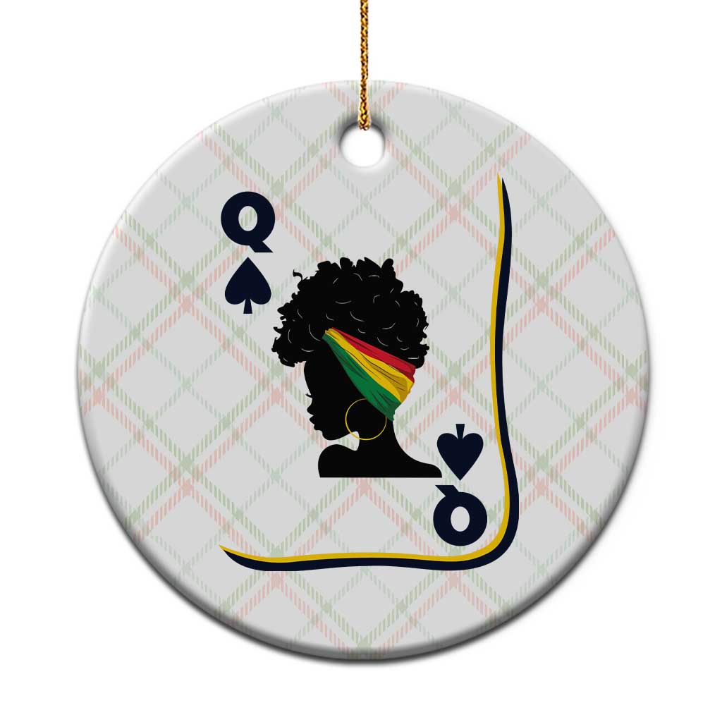 Black Woman Gift Ceramic Ornament Melanin Queen Card - Wonder Print Shop
