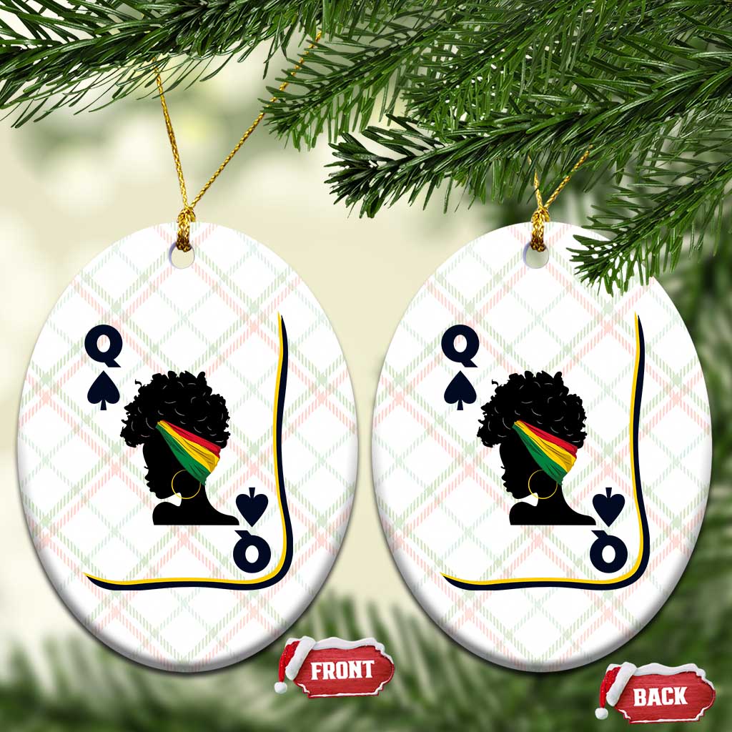 Black Woman Gift Ceramic Ornament Melanin Queen Card - Wonder Print Shop