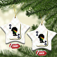 Black Woman Gift Ceramic Ornament Melanin Queen Card - Wonder Print Shop