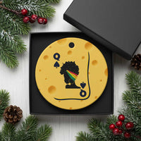 Black Woman Gift Ceramic Ornament Melanin Queen Card - Wonder Print Shop