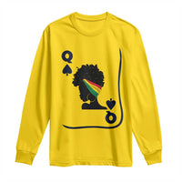 Black Woman Gift Long Sleeve Shirt Melanin Queen Card - Wonder Print Shop