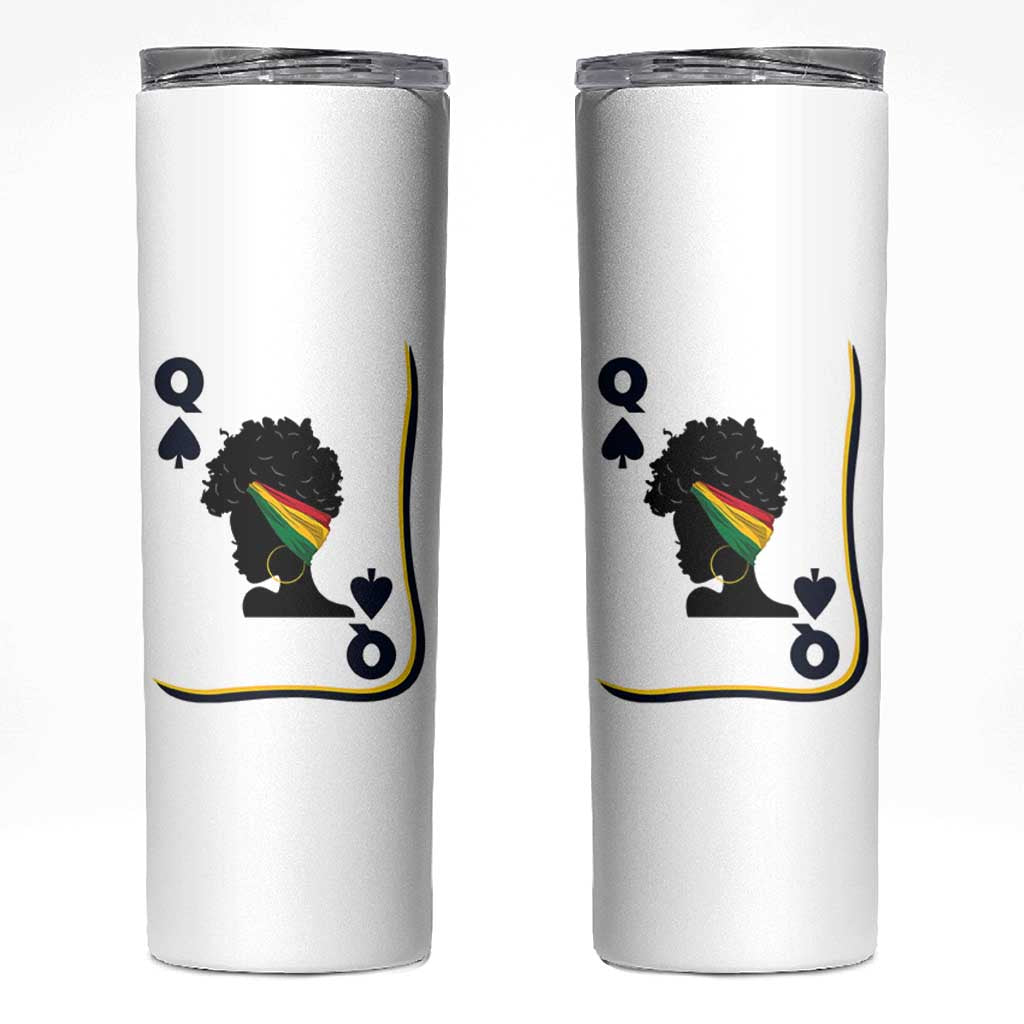 Black Woman Gift Skinny Tumbler Melanin Queen Card - Wonder Print Shop