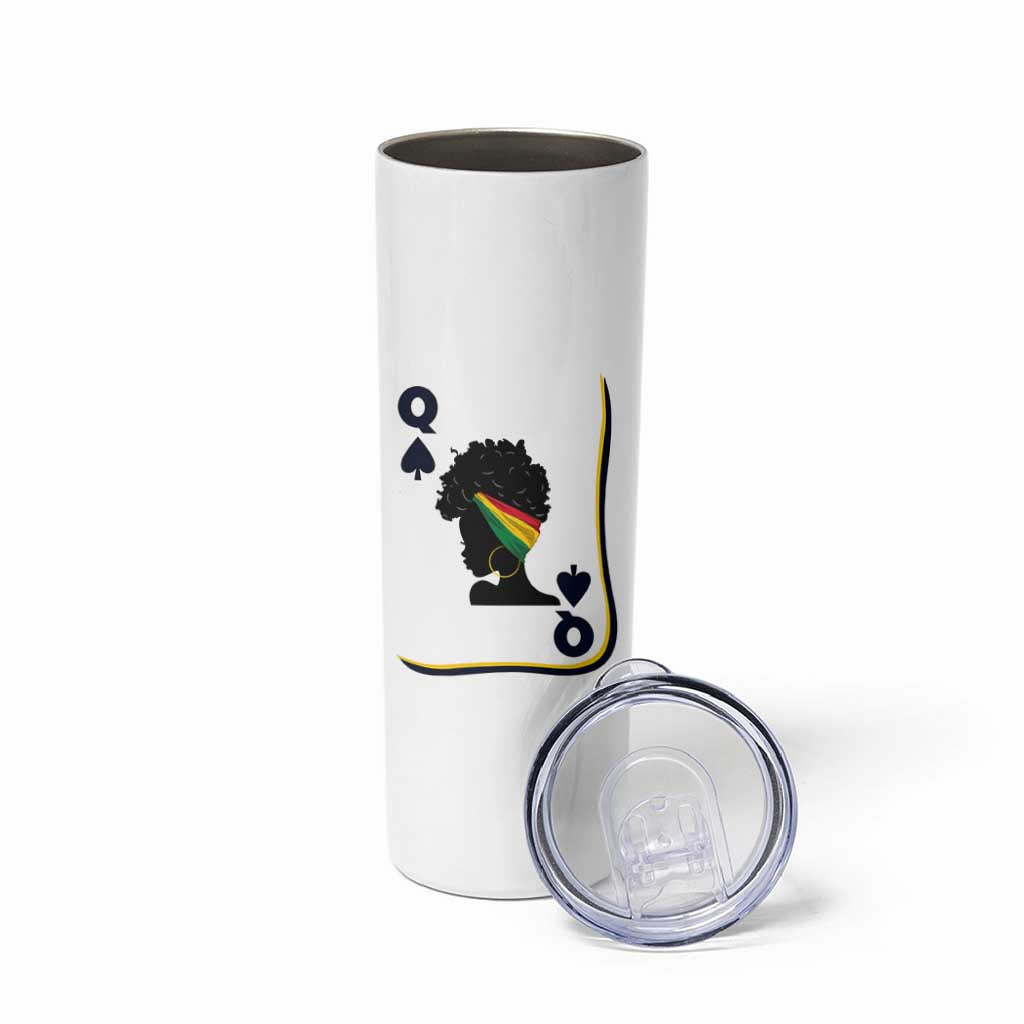 Black Woman Gift Skinny Tumbler Melanin Queen Card - Wonder Print Shop