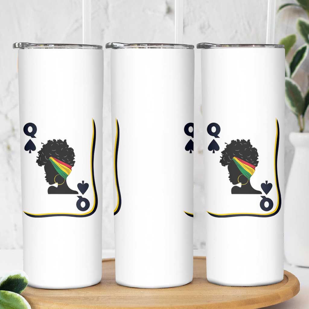 Black Woman Gift Skinny Tumbler Melanin Queen Card - Wonder Print Shop