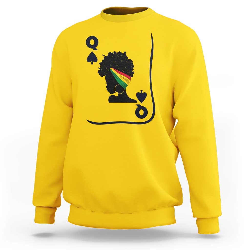 Black Woman Gift Sweatshirt Melanin Queen Card - Wonder Print Shop