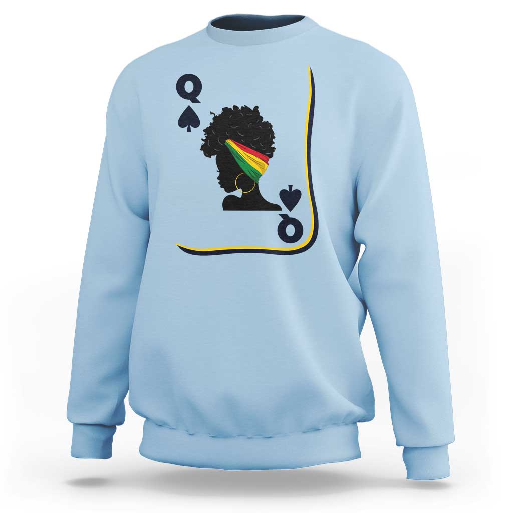 Black Woman Gift Sweatshirt Melanin Queen Card - Wonder Print Shop