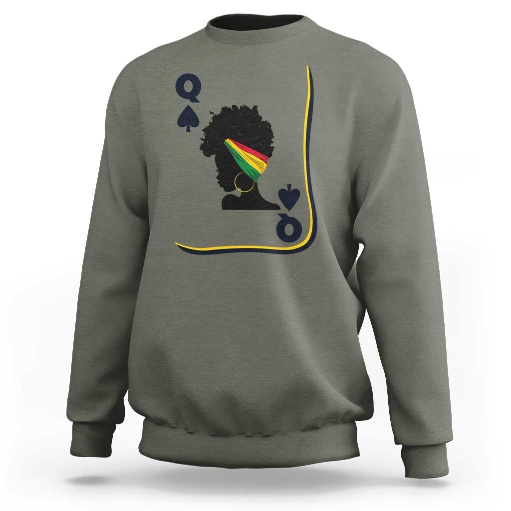 Black Woman Gift Sweatshirt Melanin Queen Card - Wonder Print Shop