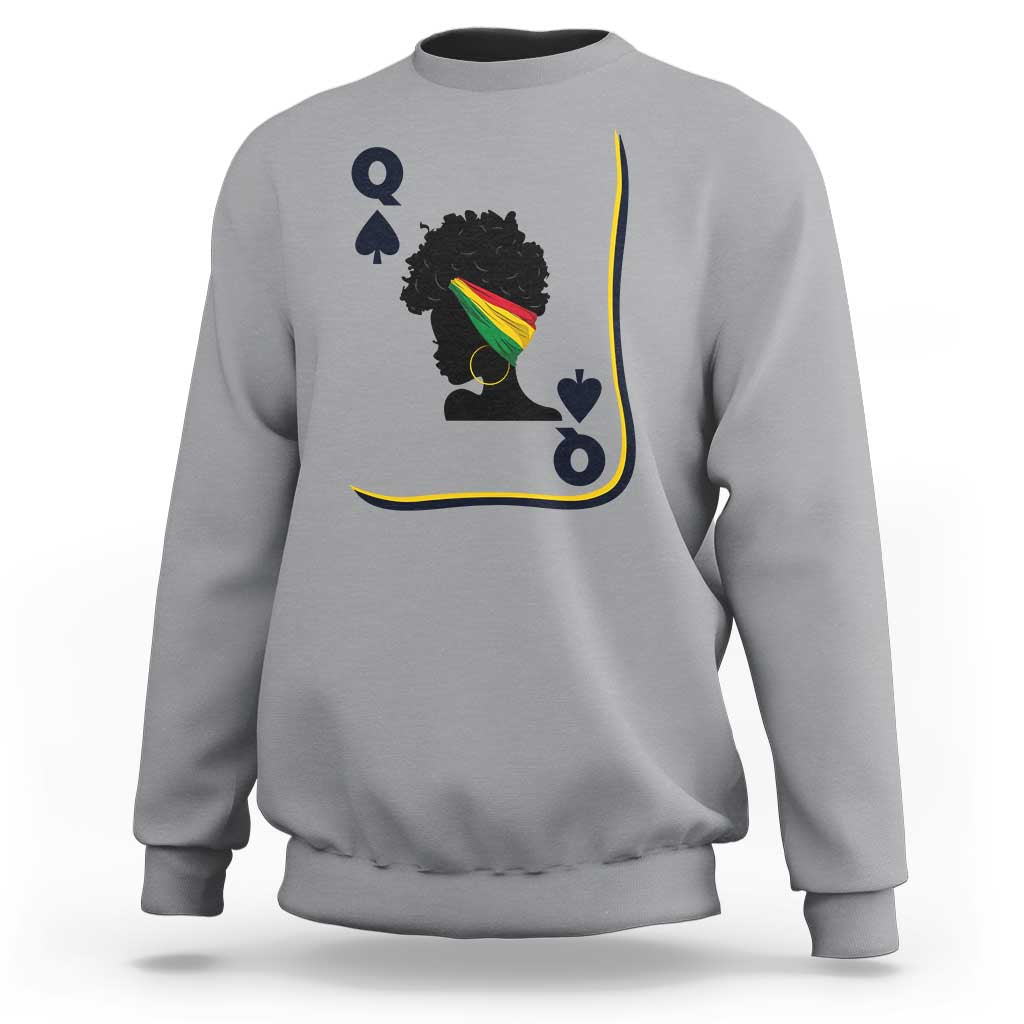 Black Woman Gift Sweatshirt Melanin Queen Card - Wonder Print Shop