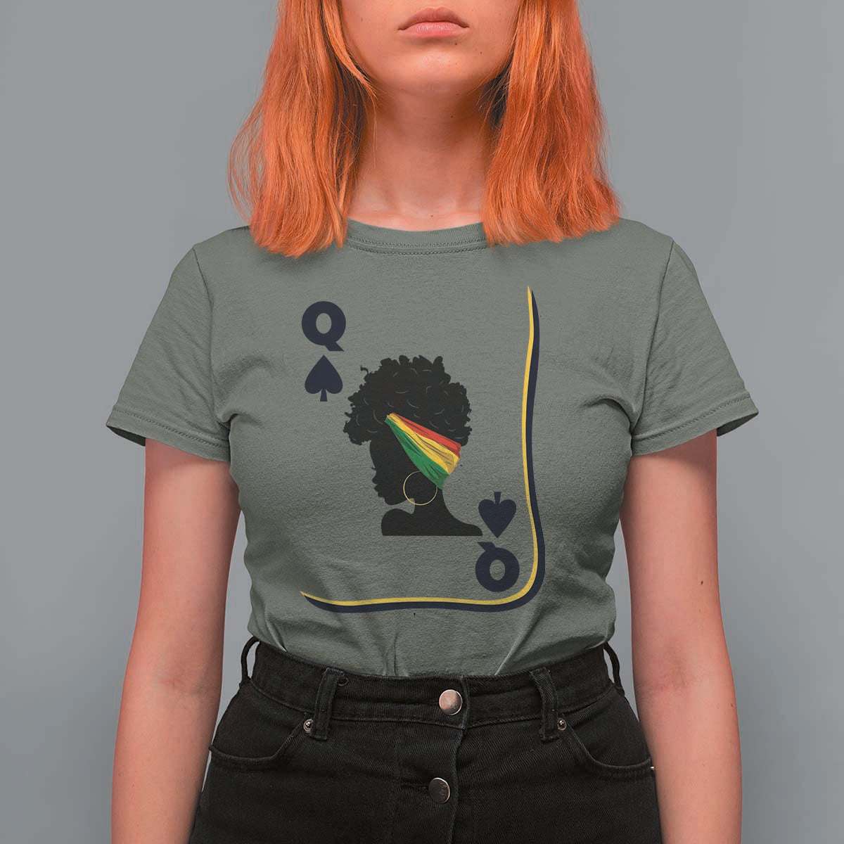 Black Woman Gift T Shirt For Women Melanin Queen Card - Wonder Print Shop