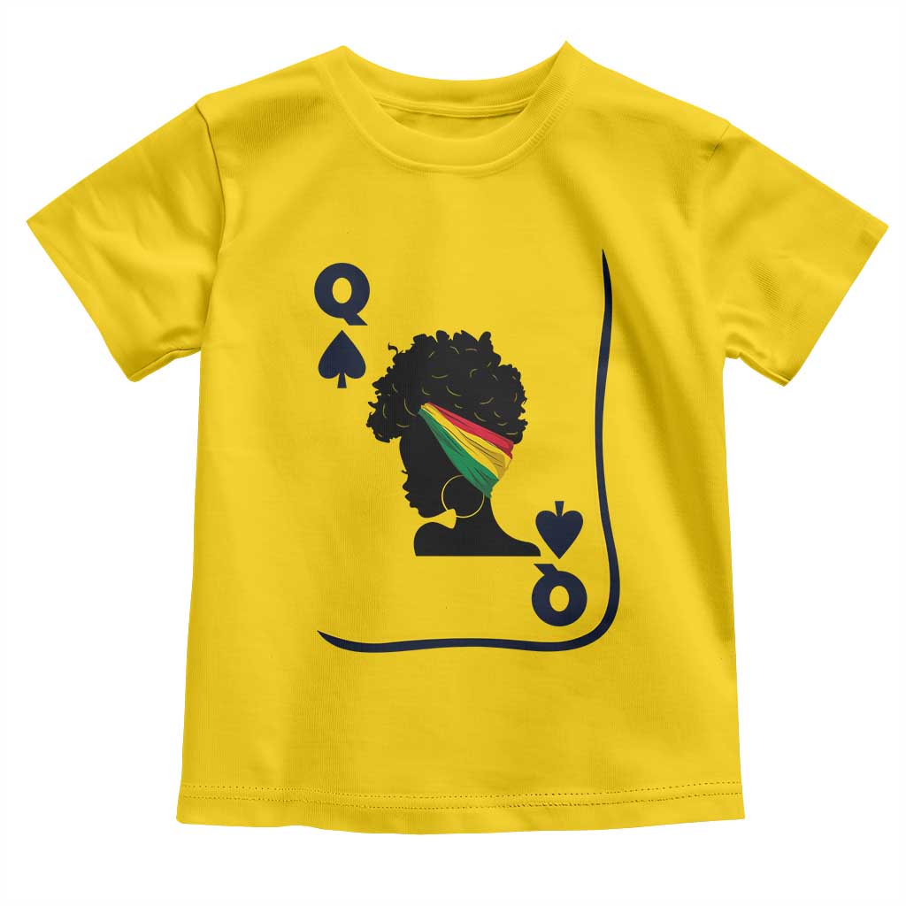 Black Woman Gift Toddler T Shirt Melanin Queen Card - Wonder Print Shop