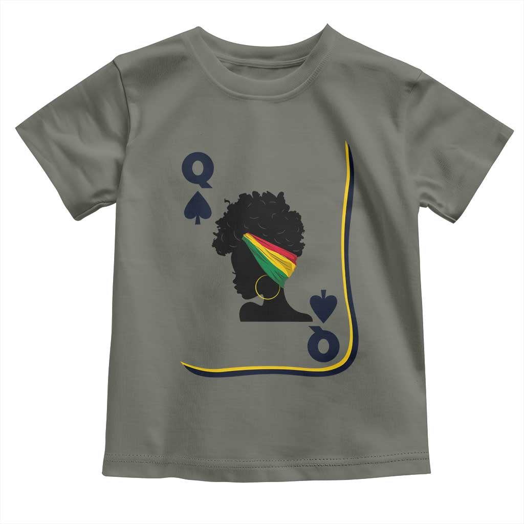 Black Woman Gift Toddler T Shirt Melanin Queen Card - Wonder Print Shop