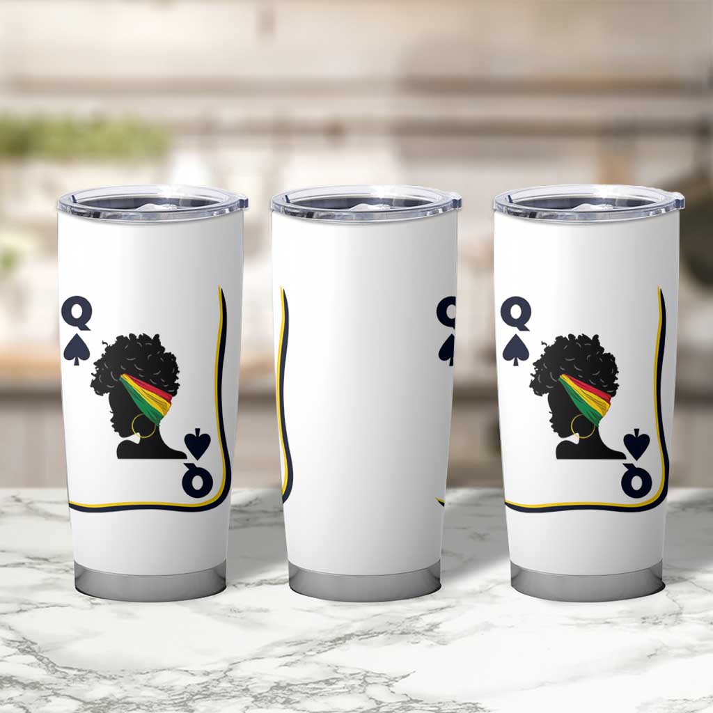 Black Woman Gift Tumbler Cup Melanin Queen Card - Wonder Print Shop