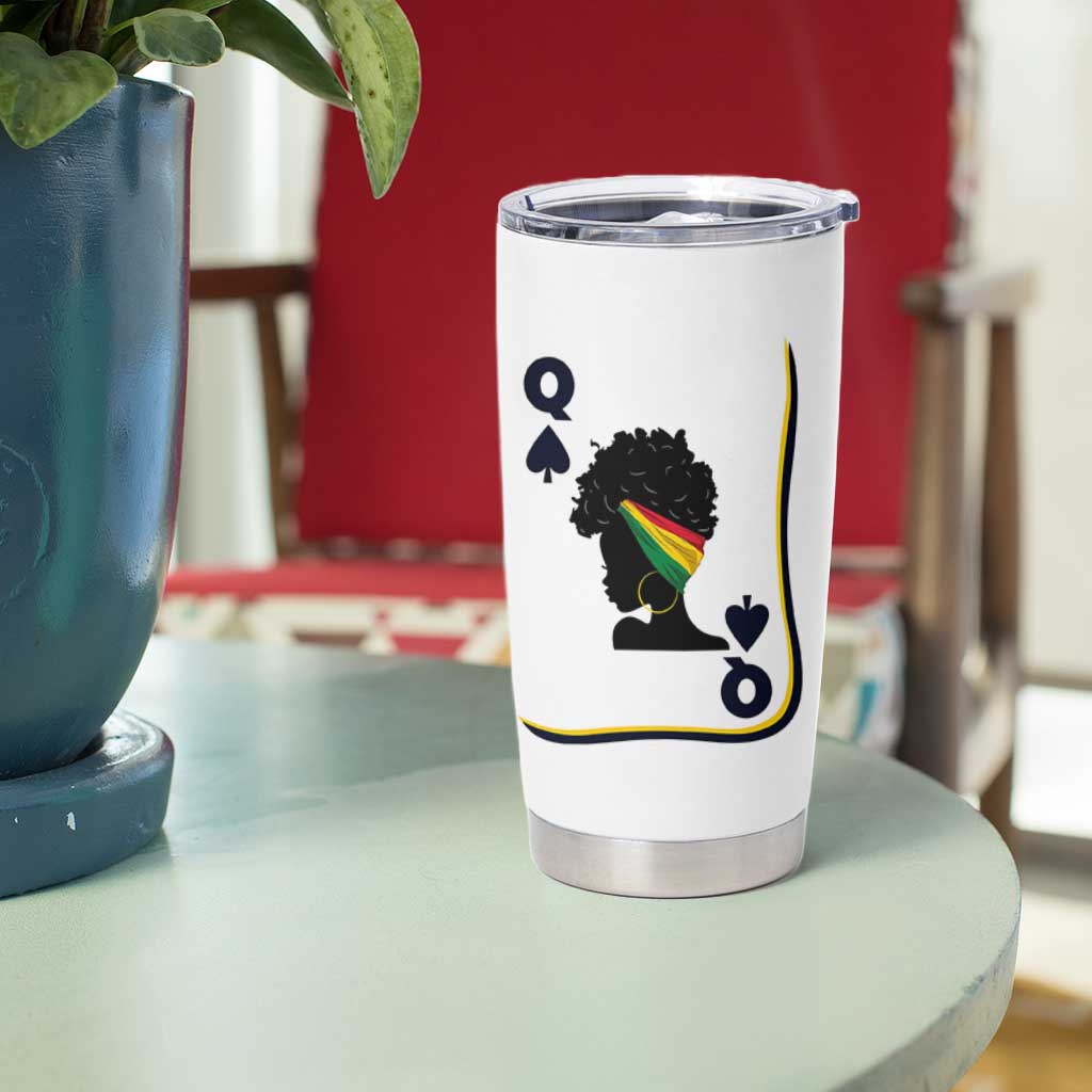 Black Woman Gift Tumbler Cup Melanin Queen Card - Wonder Print Shop