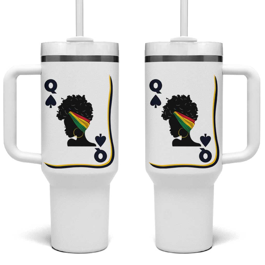 Black Woman Gift Tumbler With Handle Melanin Queen Card - Wonder Print Shop