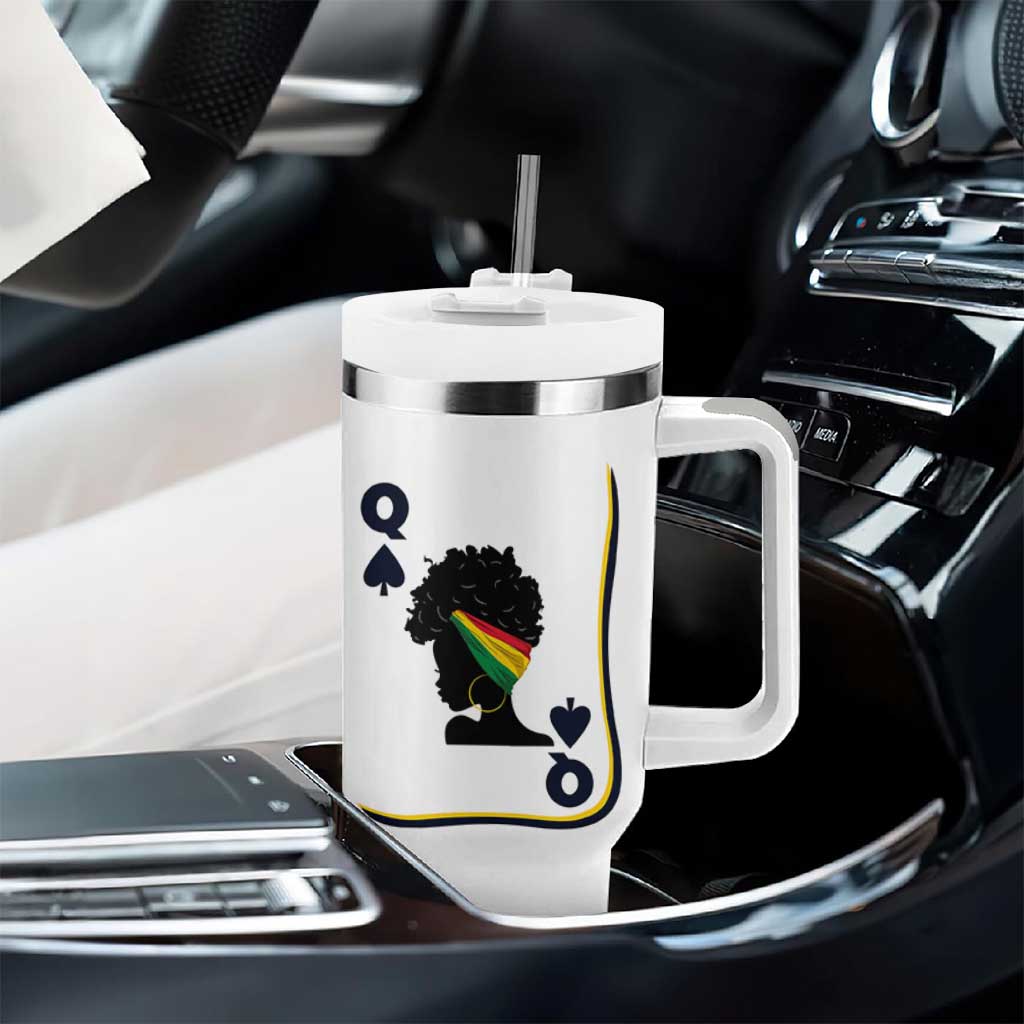 Black Woman Gift Tumbler With Handle Melanin Queen Card - Wonder Print Shop
