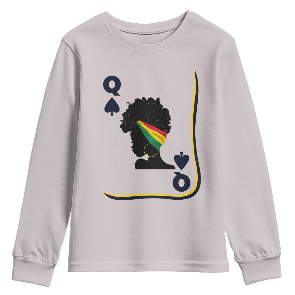 Black Woman Gift Youth Sweatshirt Melanin Queen Card - Wonder Print Shop