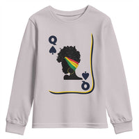 Black Woman Gift Youth Sweatshirt Melanin Queen Card - Wonder Print Shop