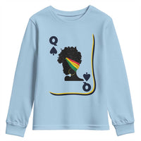 Black Woman Gift Youth Sweatshirt Melanin Queen Card - Wonder Print Shop