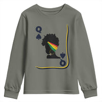 Black Woman Gift Youth Sweatshirt Melanin Queen Card - Wonder Print Shop