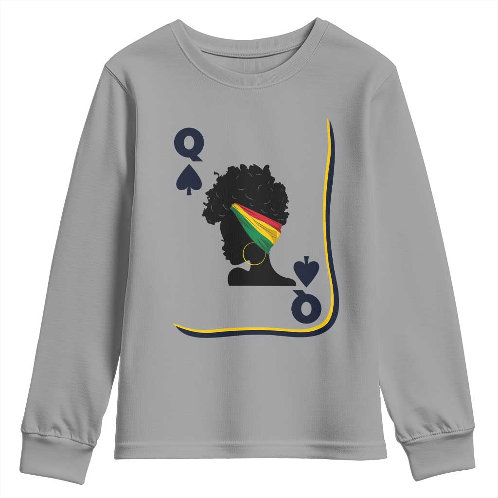 Black Woman Gift Youth Sweatshirt Melanin Queen Card - Wonder Print Shop