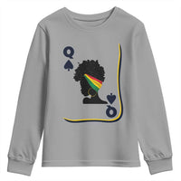 Black Woman Gift Youth Sweatshirt Melanin Queen Card - Wonder Print Shop