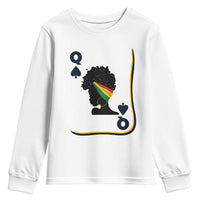 Black Woman Gift Youth Sweatshirt Melanin Queen Card - Wonder Print Shop