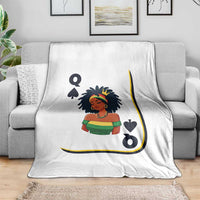 Queen Of Spades Black Girl Throw Blanket African American Women Pride - Wonder Print Shop