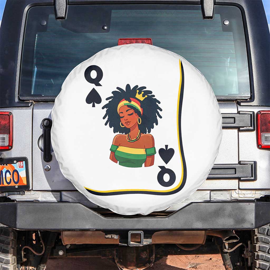 Queen Of Spades Black Girl Spare Tire Cover African American Women Pride - Wonder Print Shop