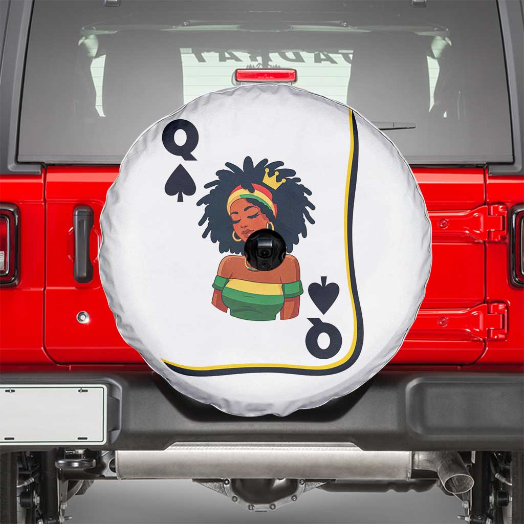 Queen Of Spades Black Girl Spare Tire Cover African American Women Pride - Wonder Print Shop