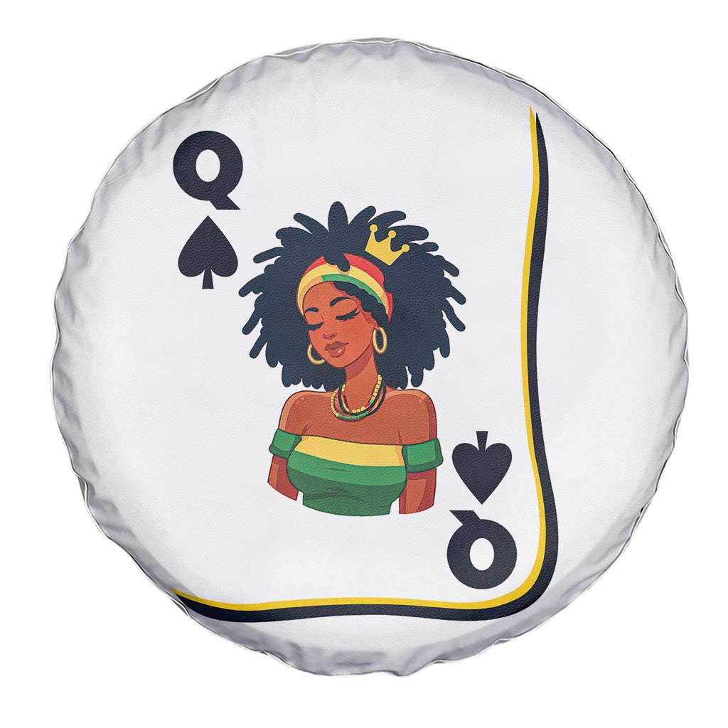 Queen Of Spades Black Girl Spare Tire Cover African American Women Pride - Wonder Print Shop