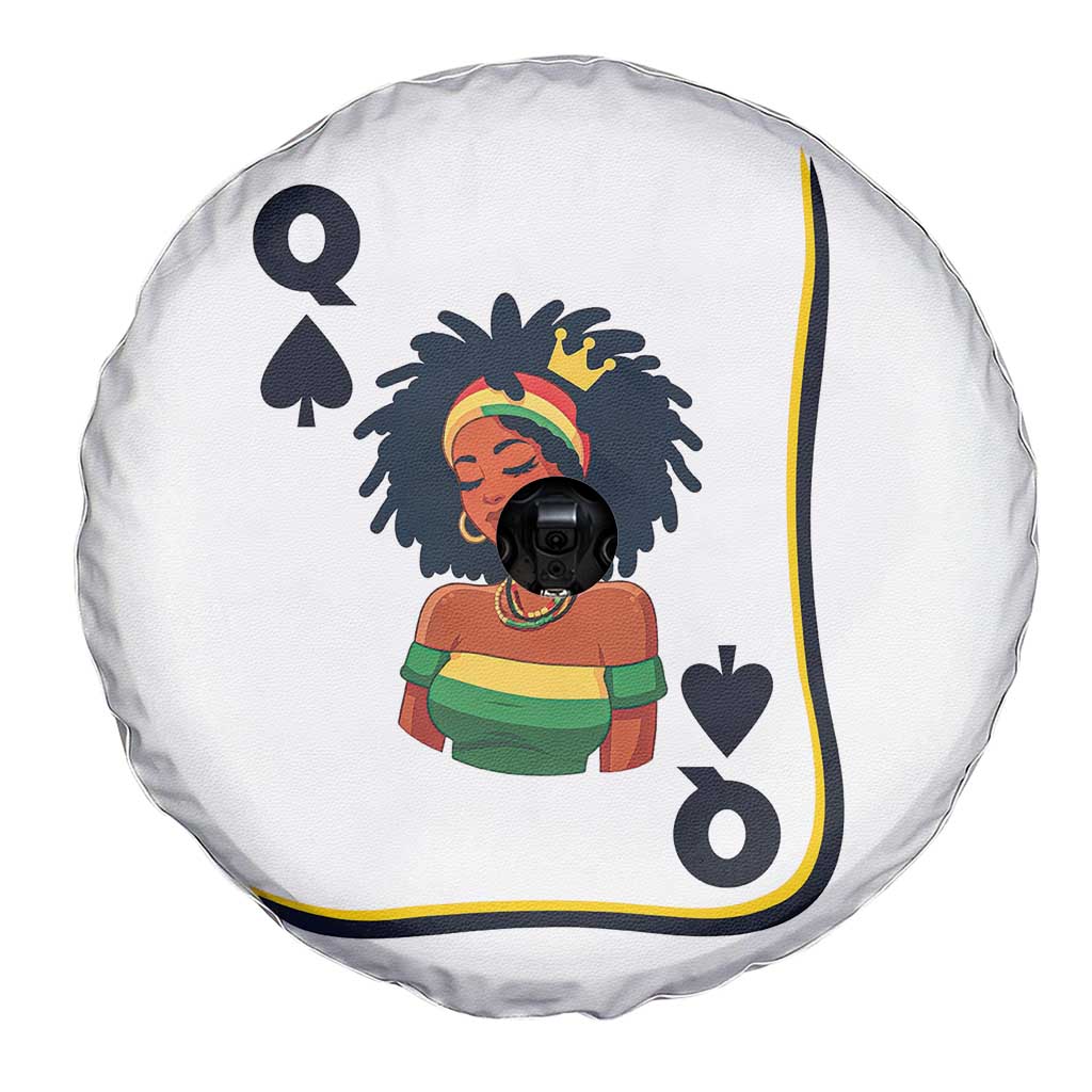 Queen Of Spades Black Girl Spare Tire Cover African American Women Pride - Wonder Print Shop