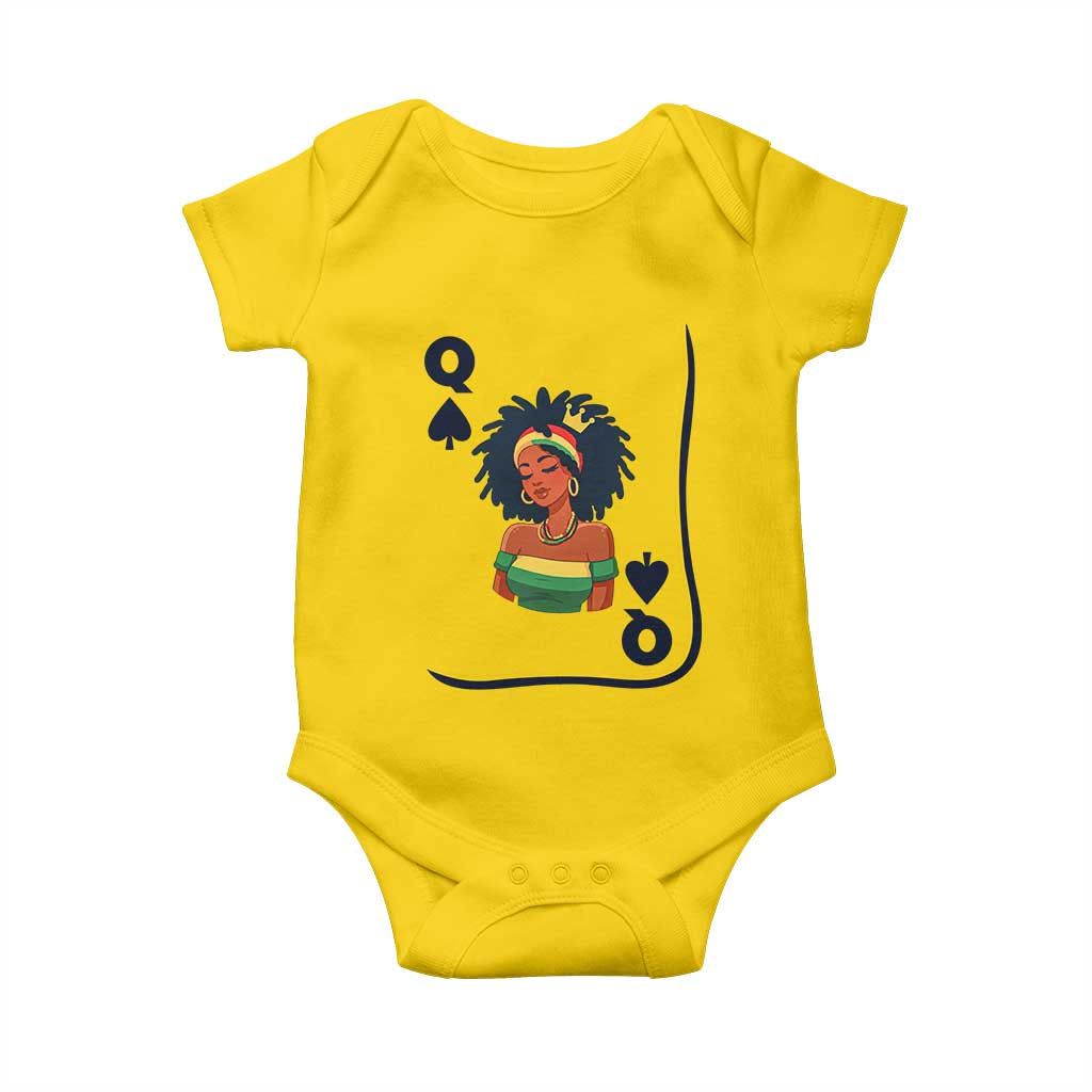 Queen Of Spades Black Girl Baby Onesie African American Women Pride - Wonder Print Shop