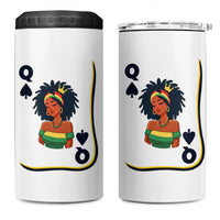 Queen Of Spades Black Girl 4 in 1 Can Cooler Tumbler African American Women Pride - Wonder Print Shop