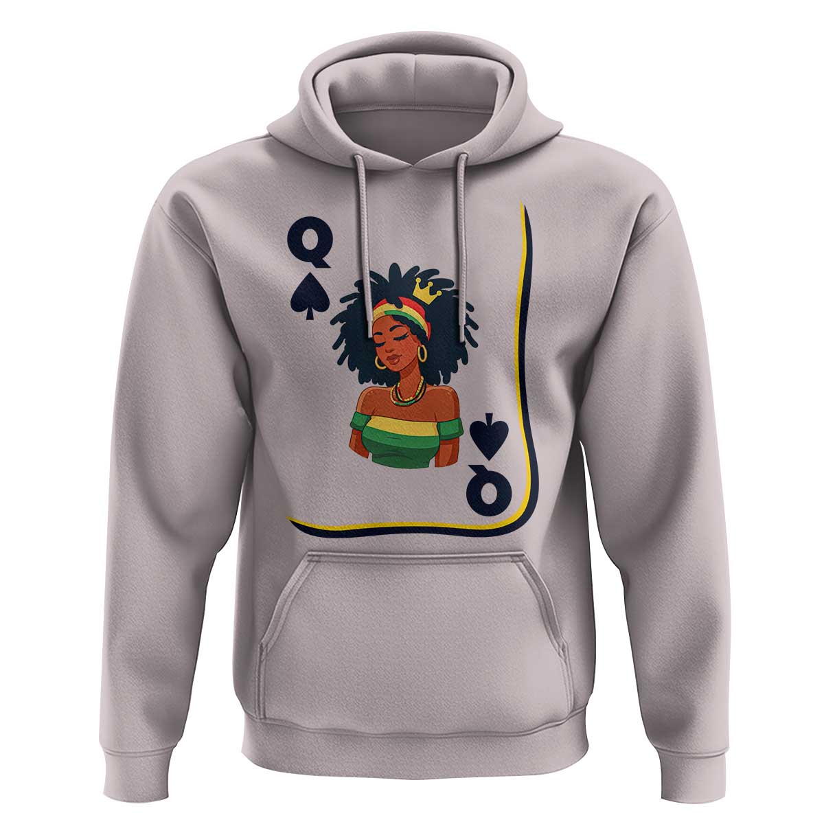 Queen Of Spades Black Girl Hoodie African American Women Pride - Wonder Print Shop