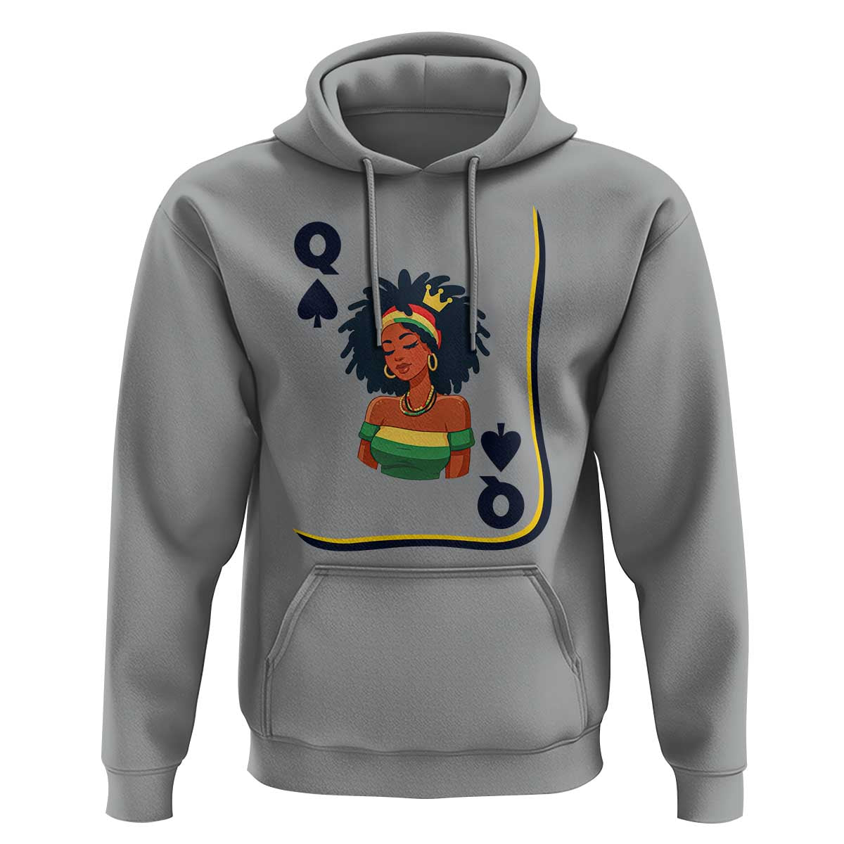 Queen Of Spades Black Girl Hoodie African American Women Pride - Wonder Print Shop