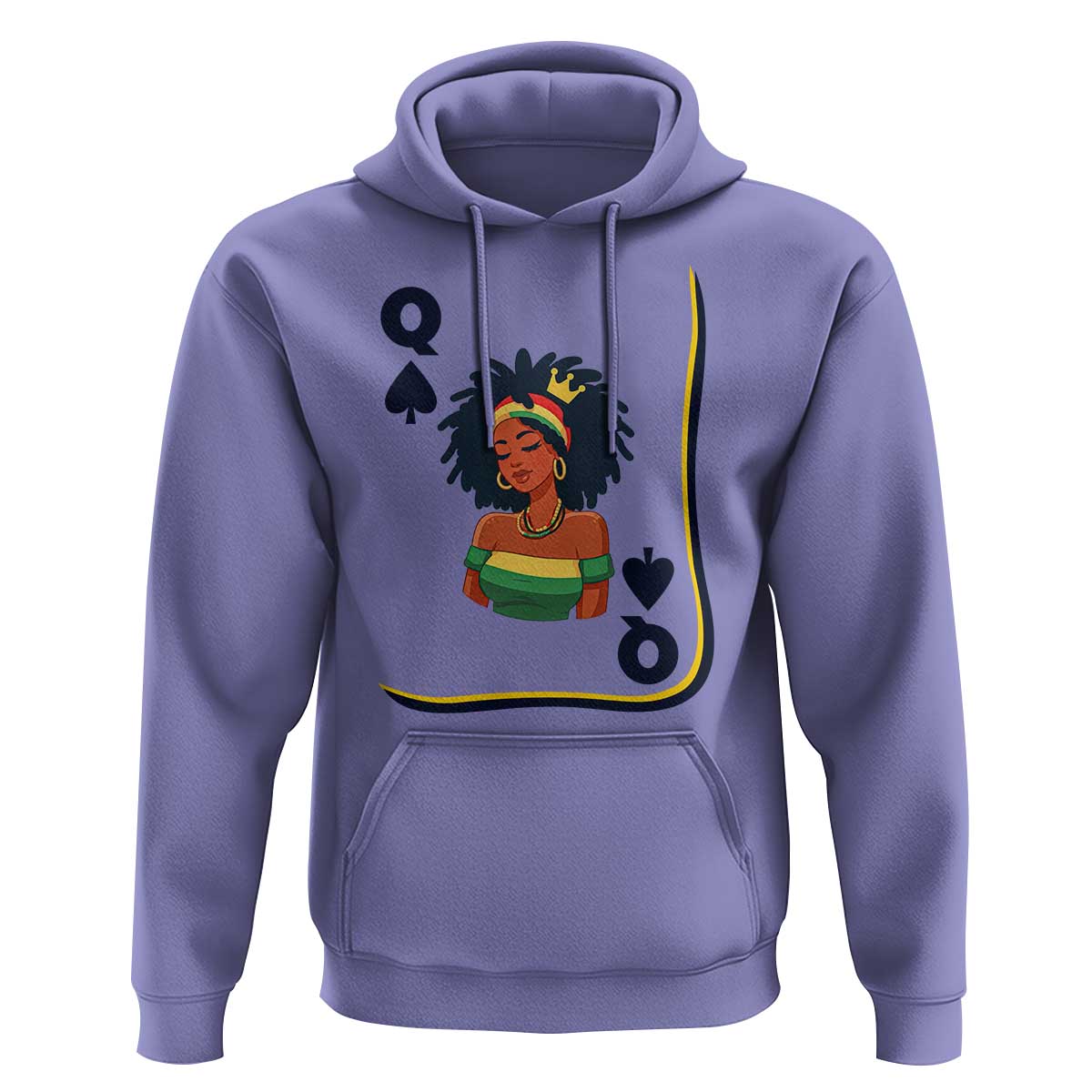 Queen Of Spades Black Girl Hoodie African American Women Pride - Wonder Print Shop