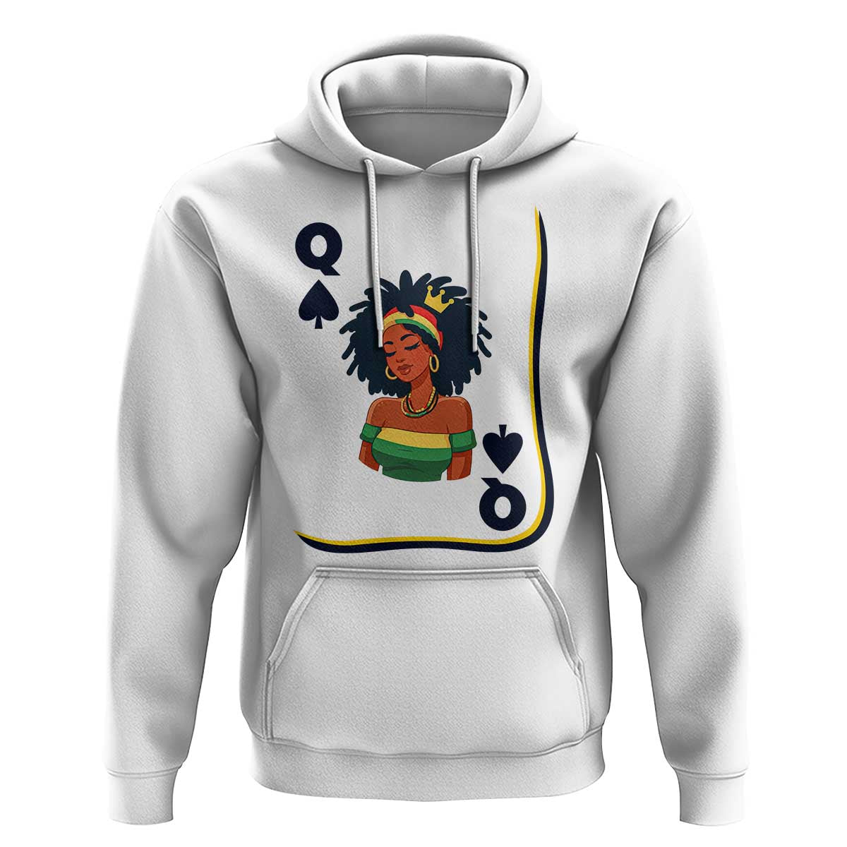 Queen Of Spades Black Girl Hoodie African American Women Pride - Wonder Print Shop