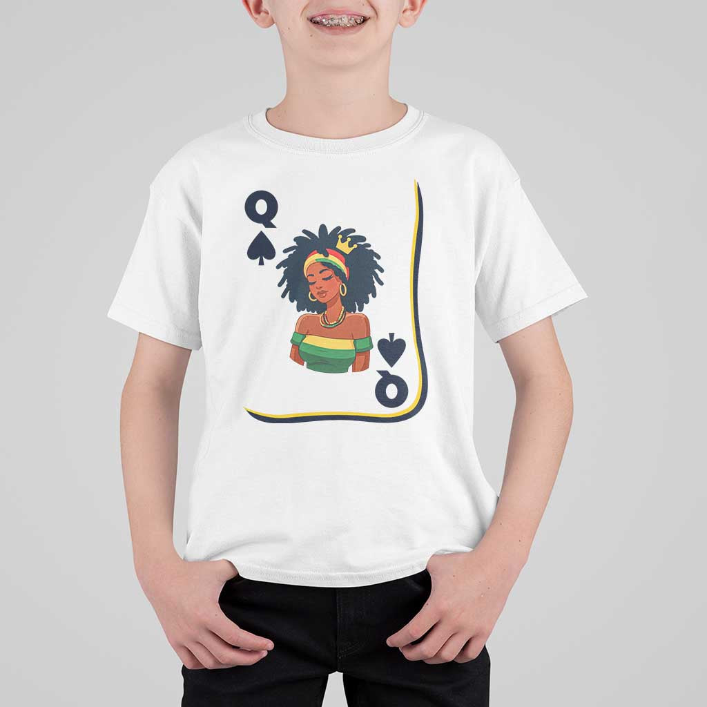 Queen Of Spades Black Girl T Shirt For Kid African American Women Pride - Wonder Print Shop