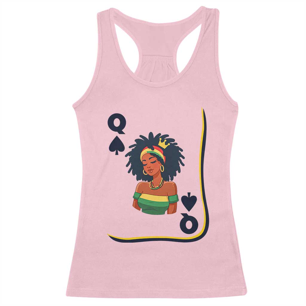 Queen Of Spades Black Girl Racerback Tank Top African American Women Pride - Wonder Print Shop